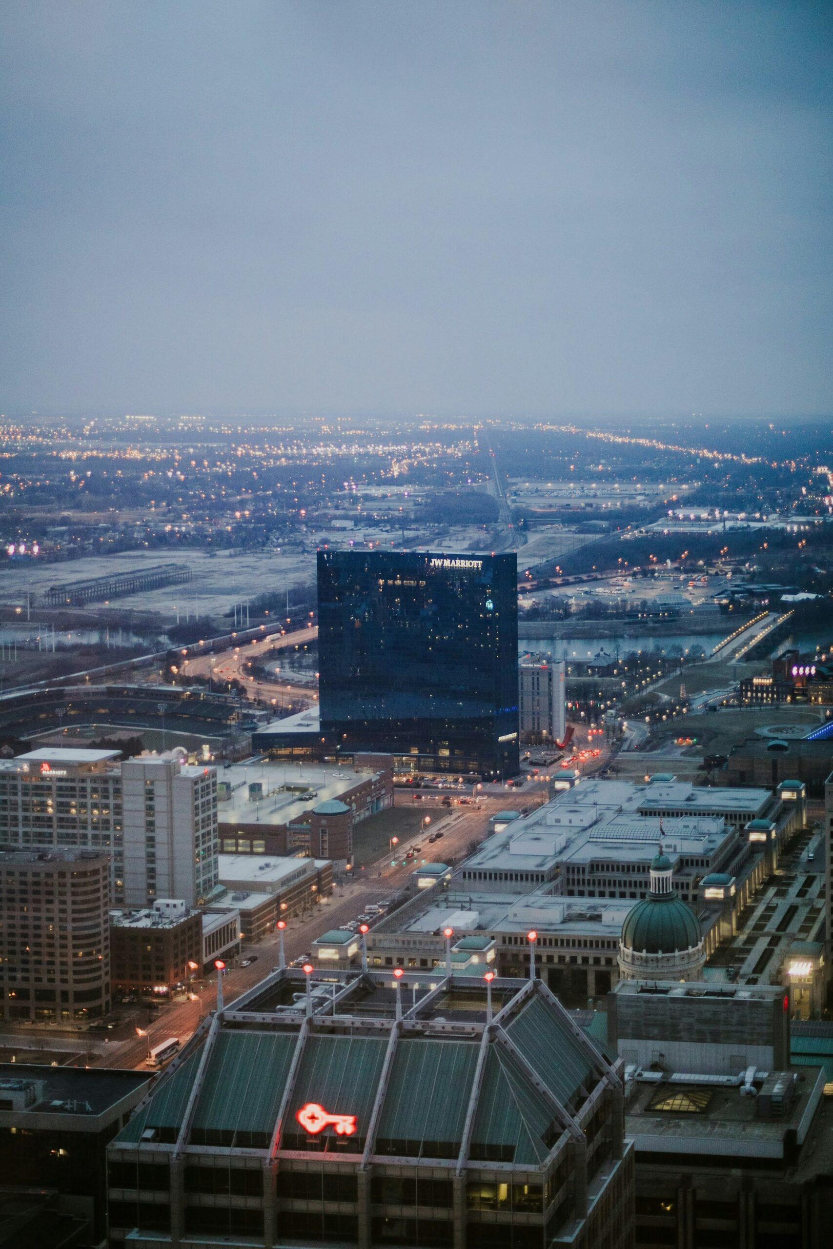 skyline of Indianapolis, IN